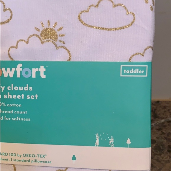 Pillowfort Comfy clouds Cotton Toddler Sheet Set - Picture 7 of 7